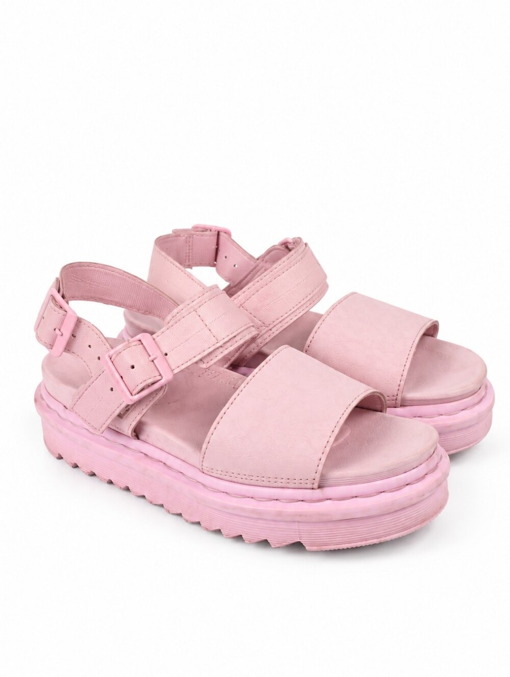 Dr. Martens Voss Mono Platform Pink Leather  Women's Sandals Size 7